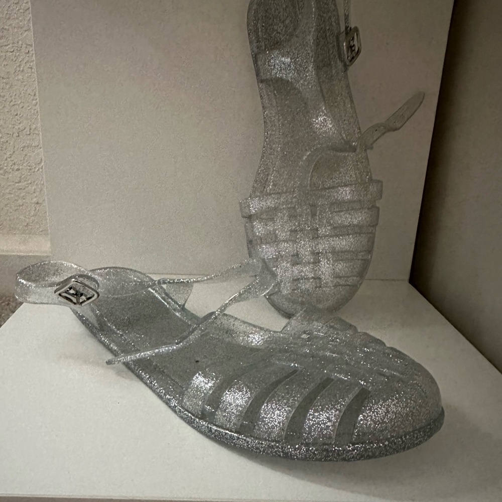 GAP Kids Silver Glitter Sandals